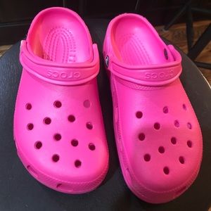 HOT PINK CROCS size 8 - worn twice!